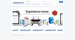 Desktop Screenshot of ecertsonline.com